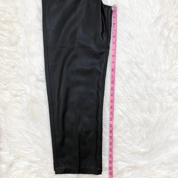 EUC LEVI'S Math Club Slacks Faux Leather High Rise Straight Leg Ankle Length 29 - Picture 12 of 16